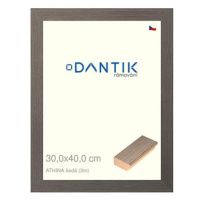 DANTIK rámeček 30 × 40, ATHINA šedý plexi čiré