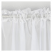 Dekorační krátká záclona se zirkony s řasící páskou LAURENCE 160 bílá 150x160 (cena za 1 kus) My