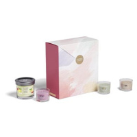 YANKEE CANDLE dárkový set 1× malá svíčka a 3× votivní svíčka ve skle 3× 37 g