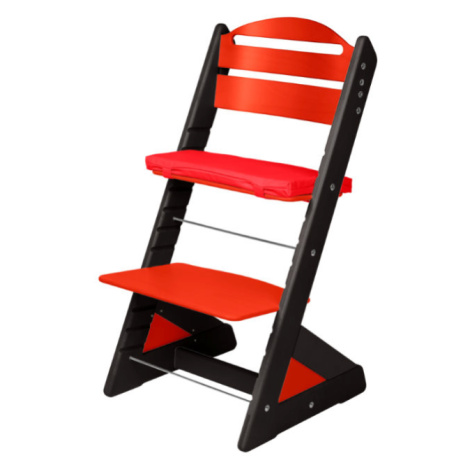 Dětská rostoucí židle JITRO PLUS černo - červená