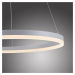 PAUL NEUHAUS LED závěsné svítidlo 60x60 bílá, kruhové, stmívatelné, paměťová funkce, moderní Sim