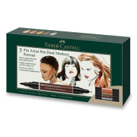 Popisovač Faber-Castell Pitt Artist Pen Dual Marker Portrait sada 5 ks Faber-Castell