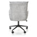 Kancelářská otočná židle FLORES — látka, světle šedá