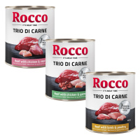 Rocco Trio di Carne míchané zkušební balení 6 x 800 g - mix (3 druhy)