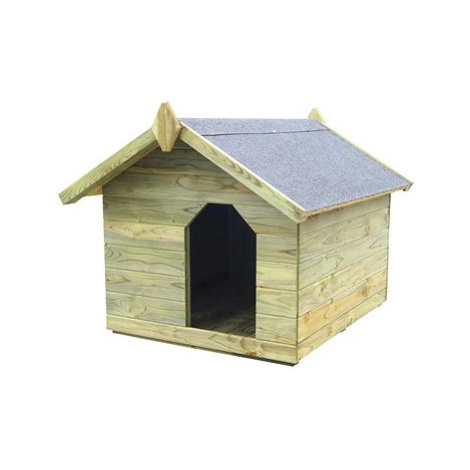 Zahradní psí bouda s otevírací střechou impregnovaná borovice 85 × 103,5 × 72 cm SHUMEE