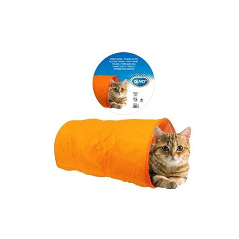 DUVO+ Kočičí tunel oranžový 50 × 25 × 25 cm