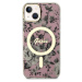 Zadní kryt Guess PC/TPU Flowers IML MagSafe pro Apple iPhone 14, růžová