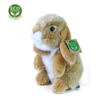 Rappa Plyšový králík béžový stojící , 18 cm, ECO-FRIENDLY