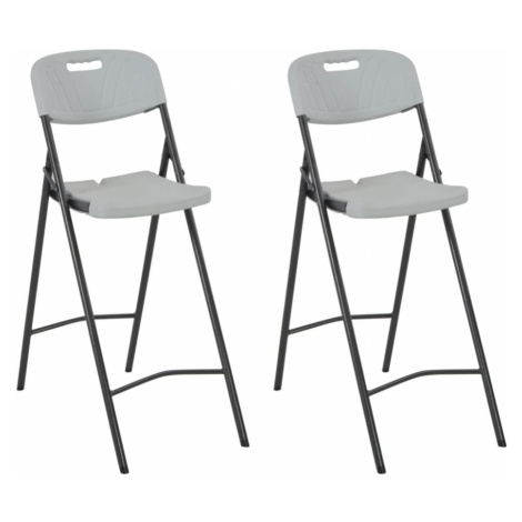 Skládací barové židle 2 ks bílá / černá