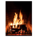 Umělecká fotografie Fireplace burning wood logs, cozy warm home christmas time, Rawf8, (30 x 40 