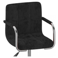 Otočná židle kov / samet Dekorhome Černá,Otočná židle kov / samet Dekorhome Černá