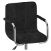 Otočná židle kov / samet Dekorhome Černá,Otočná židle kov / samet Dekorhome Černá