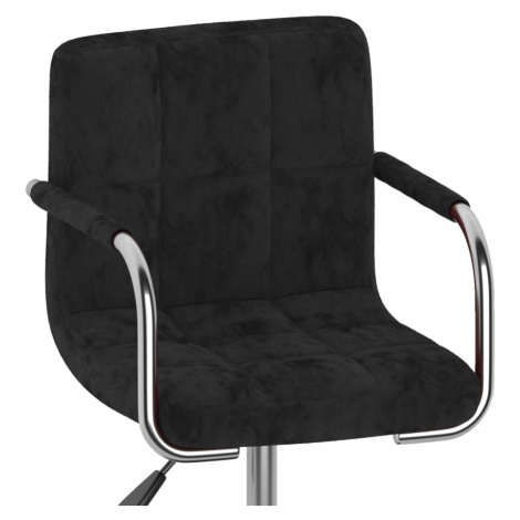 Otočná židle kov / samet Dekorhome Černá,Otočná židle kov / samet Dekorhome Černá vidaXL