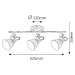 Rabalux bodové svítidlo Vivienne E14 3x MAX 40W antikovaná bílá 5968