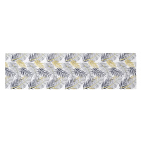 Běhoun Listy bílá, 150 x 40 cm