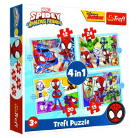 Trefl Puzzle Spidey a jeho úžasní přátelé 4v1 (12,15,20,24 dílků) - Trefl