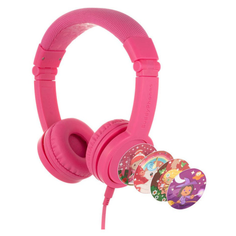 BuddyPhones Drátová sluchátka pro děti Buddyphones Explore Plus (růžová)