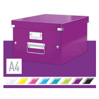 LEITZ WOW Click & Store A4 28.1 x 20 x 37 cm, purpurová