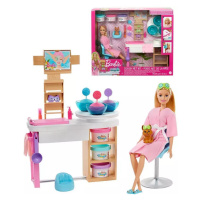 Barbie salón krásy set panenka s pejskem a doplňky