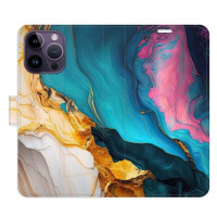 iSaprio Flip pouzdro Colourful Marble pro iPhone 14 Pro Max