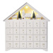 EMOS LED adventní kalendář dřevěný, 35x33 cm, 2x AA, vnitřní, teplá bílá, časovač
