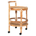 Ratanový servírovací stolek na kolečkách ø 55 cm Zaragoza – House Nordic
