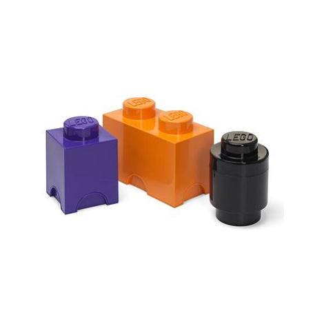 LEGO úložné boxy Multi-Pack 3 ks - fialová, černá, oranžová