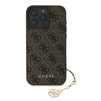 Guess 4G Charm Zadní Kryt pro iPhone 16 Pro Max Brown