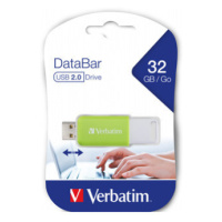 Verbatim USB flash disk, USB 2.0, 32GB, DataBar, zelený, 49454, pro archivaci dat