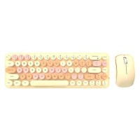 MOFII Sada bezdrátové klávesnice a myši MOFII Bean 2.4G (Milk Tea)