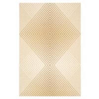 Béžový vlněný koberec 100x180 cm Chord – Agnella