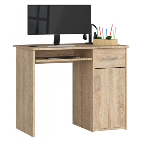 Ak furniture Volně stojící psací stůl Pin 90 cm dub sonoma