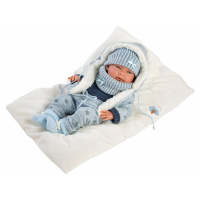 Llorens 73881 NEW BORN CHLAPEK - realistická panenka miminko s celovinylovým tělem - 40