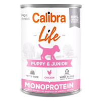 Calibra Dog Life konzerva pro štěňata a juniory s kuřecím a rýží 6 × 400 g