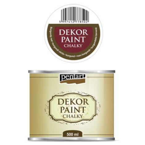 Pentart Křídová a dekorační barva PENTART 500 ml BURGUND ČERVENÁ