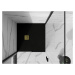 MEXEN/S Stone+ čtvercová sprchová vanička 100 x 100, černá, mřížka zlatá 44701010-G