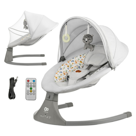 KINDERKRAFT - Lehátko houpací s melodií 2v1 Lumi, do 9 kg, Premium Light Grey