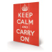 Dřevěný obraz Keep Calm and Carry On, 20 × 29.5 cm