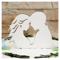 Dřevěný zápich na svatební dort - Novomanželé