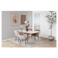 Dkton Designové židle Nashira světle růžová kovová