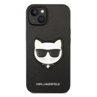 Pouzdro Karl Lagerfeld PU Saffiano Choupette Head iPhone 14 Plus černé