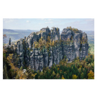 Fotografie High angle view of rocky cliffs, Halfdark, (40 x 26.7 cm)