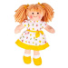 Bigjigs Toys Látková panenka ZOE 28 cm žluto-bílá