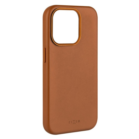 FIXED MagLeather kožený kryt s MagSafe Apple iPhone 13 Pro hnědý