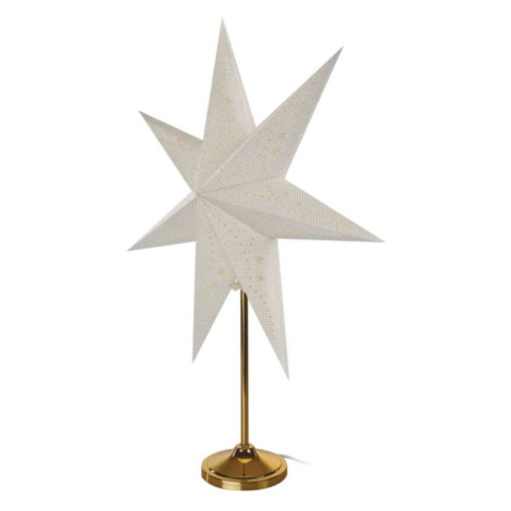 Vánoční hvězda papírová se zlatým stojánkem, 45 cm, vnitřní EMOS