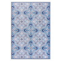 Modrý pratelný koberec 170x120 cm FOLD Ellen - Flair Rugs
