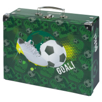 Skládací školský kufrík Futbal s kovaním