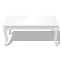 Konferenční stolek 100x60x42 cm vysoký lesk bílý
