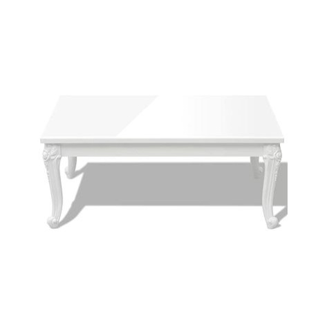 Konferenční stolek 100x60x42 cm vysoký lesk bílý SHUMEE