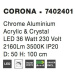 NOVA LUCE závěsné svítidlo CORONA chromovaný hliník akryl a křišťál LED 36W 230V 3000K IP20 7402